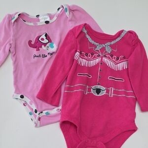 Garanimals + Baby Gear Onsie Bundle Baby Girl Set Pink Size 6-9M